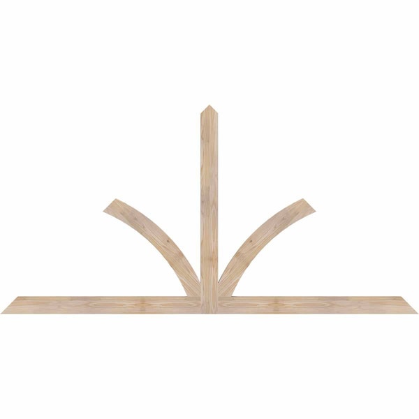 Ekena Millwork Richland Smooth Timber Gable Bracket, Douglas Fir, 84"W x 42"H x 1 1/2"D x 3 1/2"F, 12/12 Pitch GBW084X42X0204RIC00SDF - main